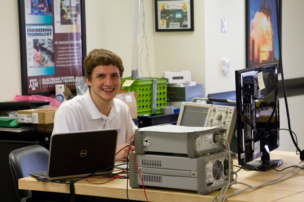 One of our American teammates hard at work at the hardware - well posing for a picture actually ;)