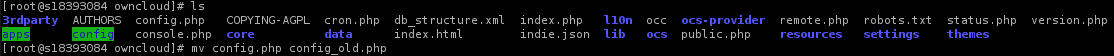 ls than mv config.php config_old.php